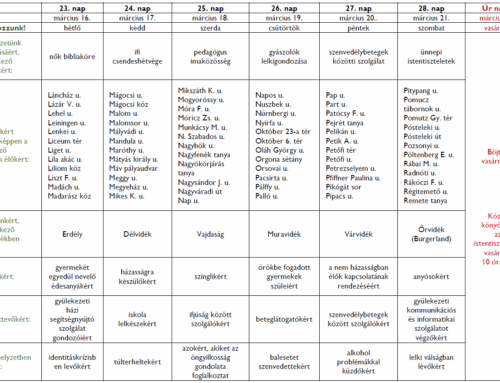 Gyülekezeti böjti imanaptár